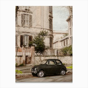 Fiat Cinquecento In The Street, Rome Canvas Print