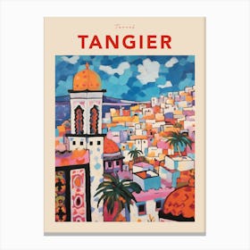 Tangier Morocco 3 Fauvist Travel Poster Canvas Print