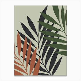 Abstract Tropical Leaves 6 Canvas Print