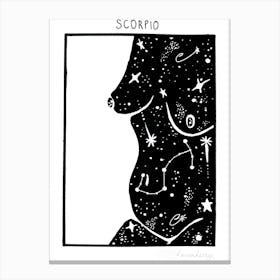 Celestial Bodies Scorpio Canvas Print