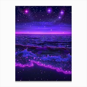 Purple Night Sky 1 Canvas Print