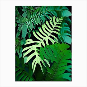 Chinese Brake Fern Vibrant Canvas Print