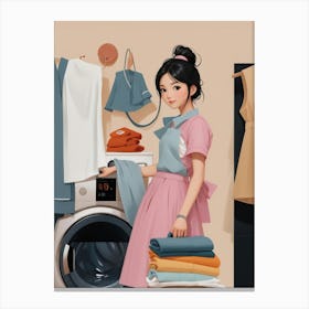 Asian Housewife Canvas Print