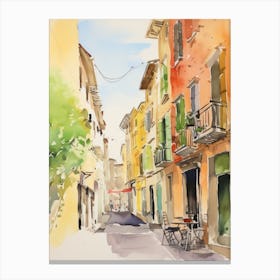 Ravenna, Italy Watercolour Streets 1 Canvas Print