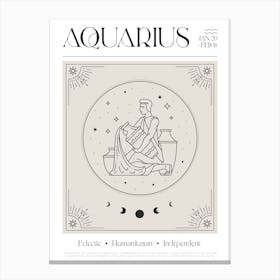 Aquarius Zodiac 1 Canvas Print