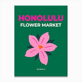 Flower Market Honolulu Hawaii Canvas Print