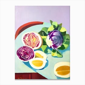 Red Cabbage 2 Tablescape vegetable Canvas Print