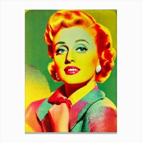 Celeste Holm Colourful Pop Movies Art Movies Canvas Print