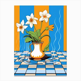 Daffodils In A Vase Canvas Print