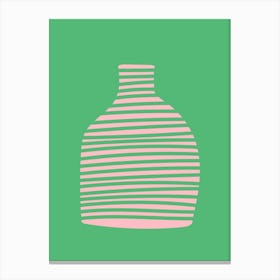 Green Boho Vase Canvas Print