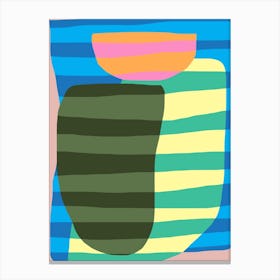 Abstract Stripe Minimal Collage 13 Canvas Print