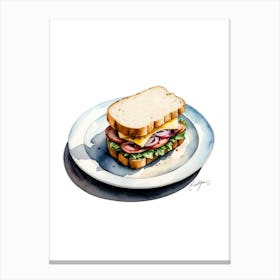 Ham Sandwich Canvas Print