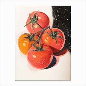 Art Deco Inspired Tomatoes Canvas Print