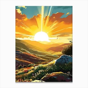 Sunset In The Mountains 18 Canvas Print