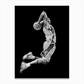 Kobe Bryant Line Illustration v7 Canvas Print