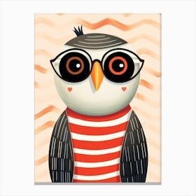 Little Owl 3 Wearing Sunglasses Canvas Print