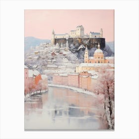 Dreamy Winter Painting Salzburg Austria 3 Canvas Print