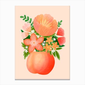 Peach Vase Canvas Print