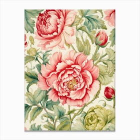 Peony Wallpaper 1 Canvas Print