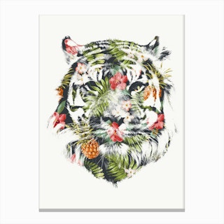 Tropical Tiger Canvas Print