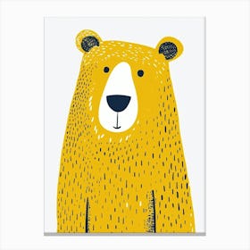 Yellow Grizzly Bear 1 Canvas Print