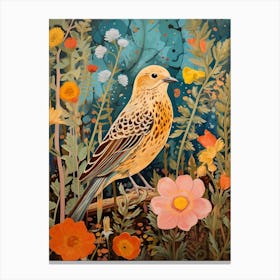 Yellowhammer 1 Detailed Bird Painting Canvas Print