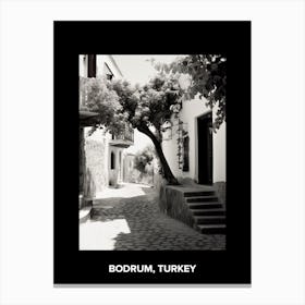 Poster Of Bodrum, Turkey, Mediterranean Black And White Photography Analogue 1 Canvas Print