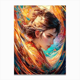 Girl With Long Hair Canvas Print