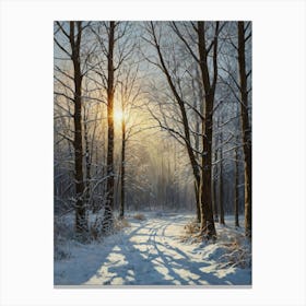 Winter Path Canvas Print