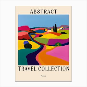 Abstract Travel Collection Poster France 1 Canvas Print