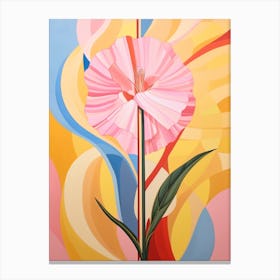 Gladiolus 4 Hilma Af Klint Inspired Pastel Flower Painting Canvas Print