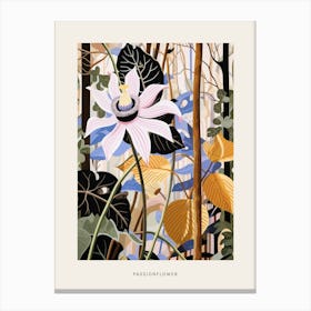 Flower Illustration Passionflower 4 Poster Canvas Print