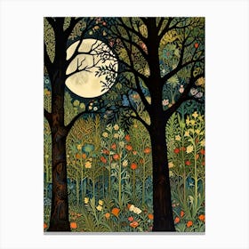 William Morris Moonlight In The Forest 82 Canvas Print