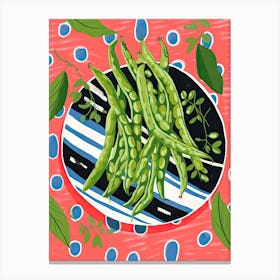 Snap Peas Summer Illustration 4 Canvas Print