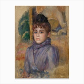Portrait Of A Young Woman, Pierre Auguste Renoir Canvas Print