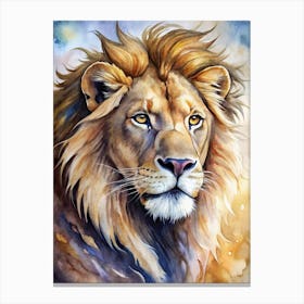 Majestic Lion Portrait Canvas Print