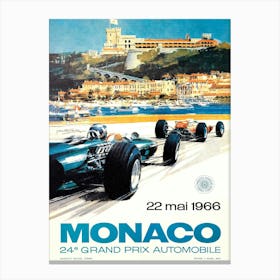 Vintage Monaco 23 Mai 1966 Canvas Print