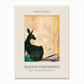 Kangaroo 3 Matisse Inspired Exposition Animals Poster Canvas Print