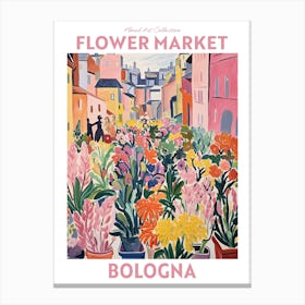 Bologna Italy Flower Market Floral Art Print Travel Print Plant Art Modern Style Canvas Print