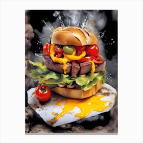 Burger Art 2 Canvas Print