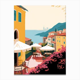 Ravello, Italy, Flat Pastels Tones Illustration 3 Canvas Print