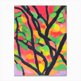 Black Gum tree Abstract Block Colour Canvas Print