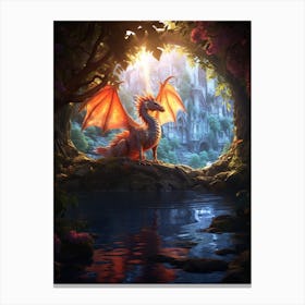 Dragon Lair Realistic 3 Canvas Print