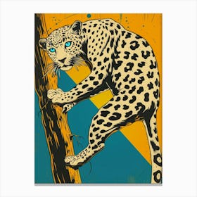 Leopard Climbing A Tree Canvas Print