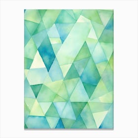 Abstract Watercolor Triangles 1 Canvas Print