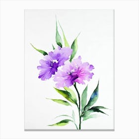 Violet 2 Watercolour Flower Canvas Print