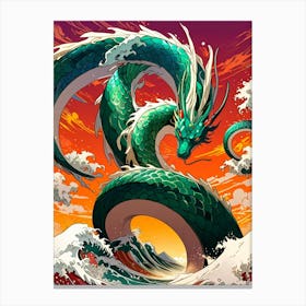 Dragon In The Ocean 1 Canvas Print