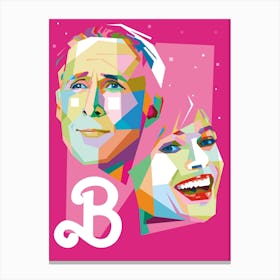 Barbie WPAP Canvas Print