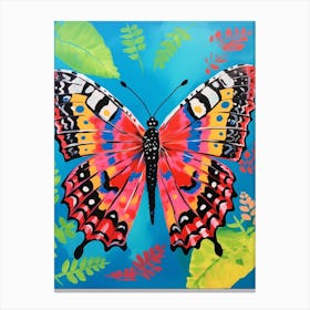 Pop Art Common Blue Butterfly 3 Canvas Print