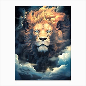 Lion In The Clouds 1 Canvas Print